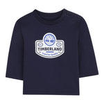 Timberland Shirt tinta unita Girocollo con Stampa Blu per Bambino T60588J BLU TIMBERLAND 