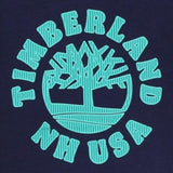 Timberland Shirt tinta unita Girocollo con Stampa Blu per Neonato T60589 BLU TIMBERLAND 