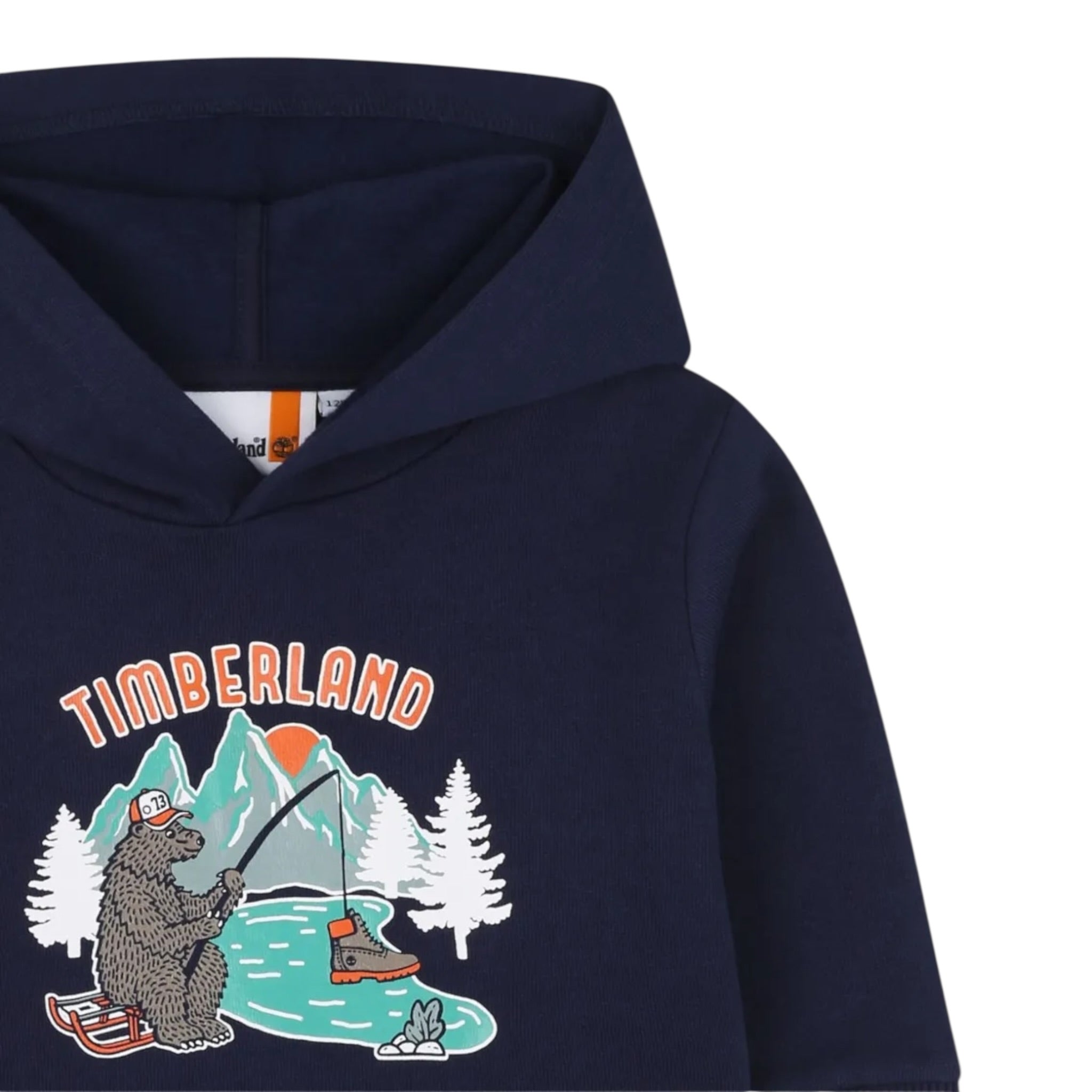 Timberland Felpa Chiusa con Cappuccio tinta unita Blu per Neonato T60592X BLU TIMBERLAND 
