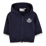 Timberland Felpa tinta unita con Zip E Cappuccio Blu per Neonato T60596 BLU TIMBERLAND 