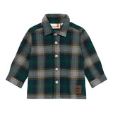 Timberland Camicia tinta unita con Fantasia A Quadri Verde per Neonato T60600 VERDE TIMBERLAND 