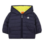 Timberland Giubbino Bicolore con Zip E Cappuccio Blu/Giallo per Neonato T60607 BLU/GIALLO TIMBERLAND 