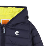 Timberland Giubbino Bicolore con Zip E Cappuccio Blu/Giallo per Neonato T60607 BLU/GIALLO TIMBERLAND 