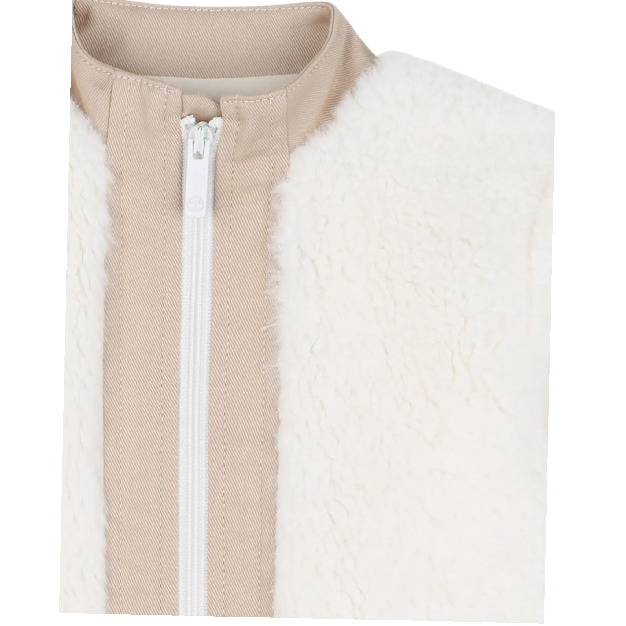 Timberland Giubbino Pelliccia tinta unita con Zip Bianco per Neonato T60608 BIANCO TIMBERLAND 