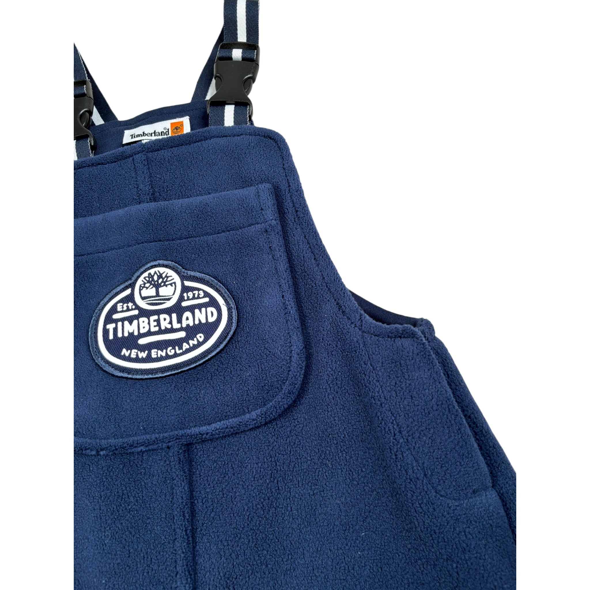 Timberland Salopette tinta unita con Logo Blu per Neonato T60615 BLU TIMBERLAND 