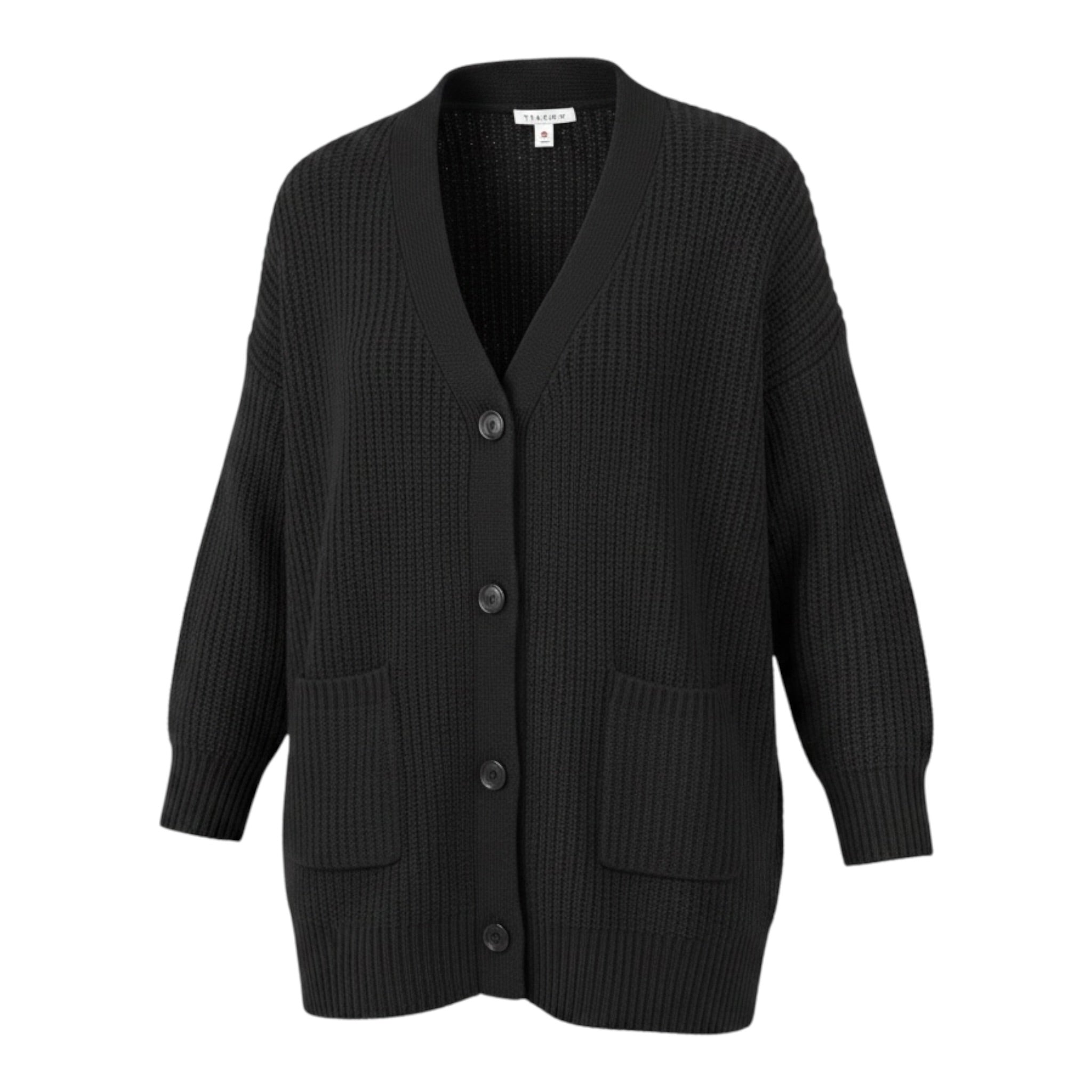 To Be Too Cardigan Lungo tinta unita Nero per Bambina T773W25 NERO TO be too 