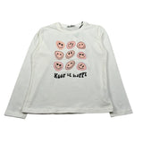 To Be Too Shirt Girocollo tinta unita con Stampe Panna per Bambina TBT1926 PANNA TO be too 