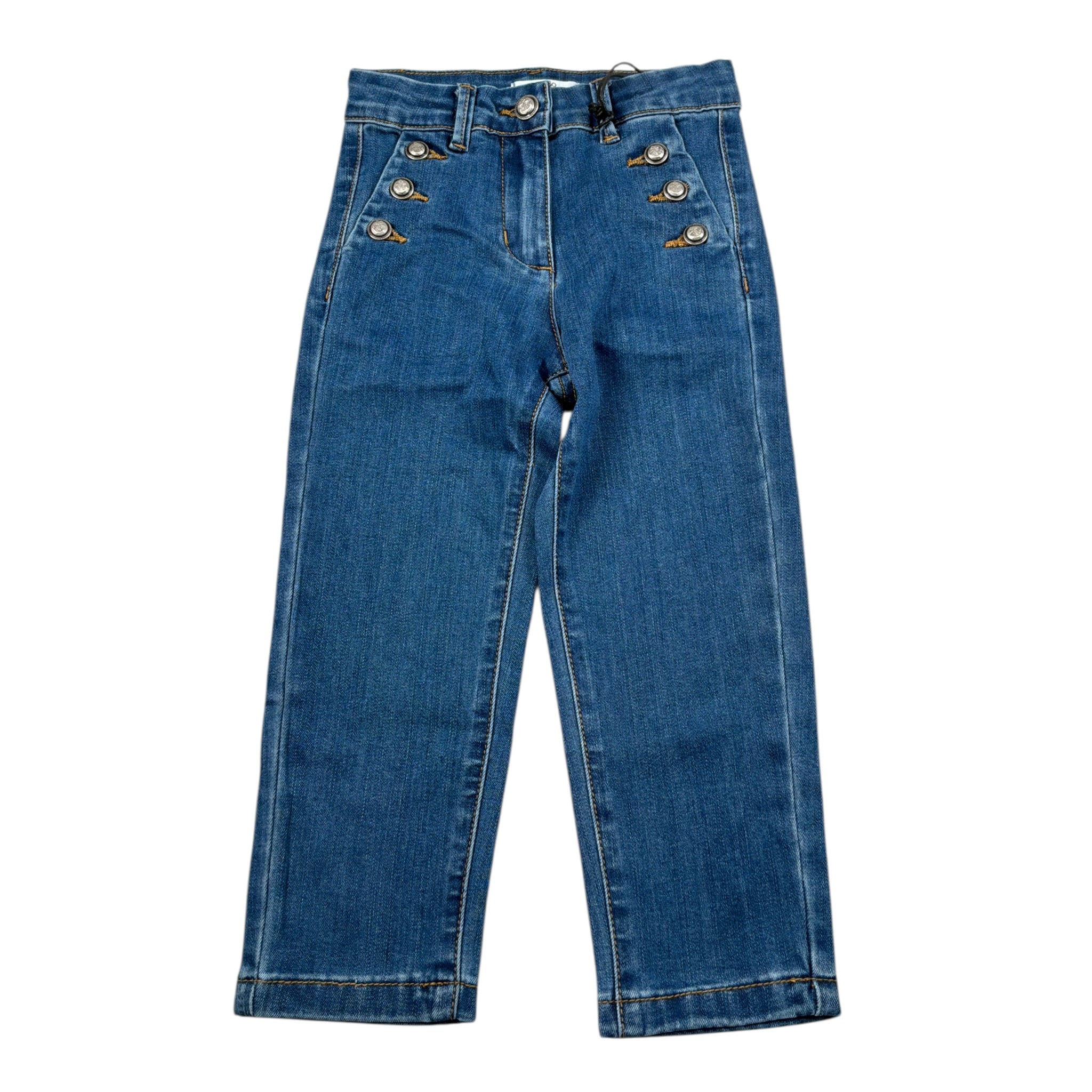 To Be Too Jeans tinta unita con Girovita Regolabile Blu per Bambina TBT1968 BLU TO be too 