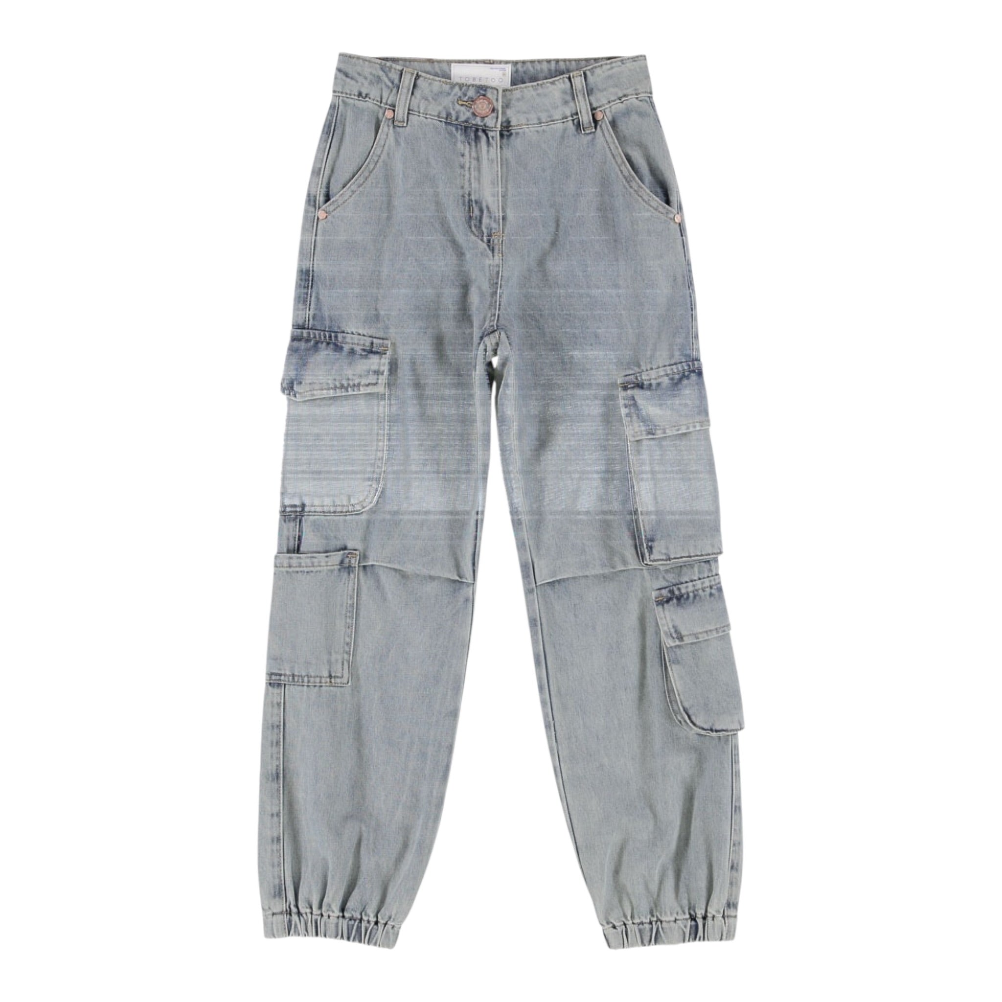 To Be Too Jeans tinta unita Modello Cargo Azzurro per Bambina TFJF24P454 AZZURRO TO be too 