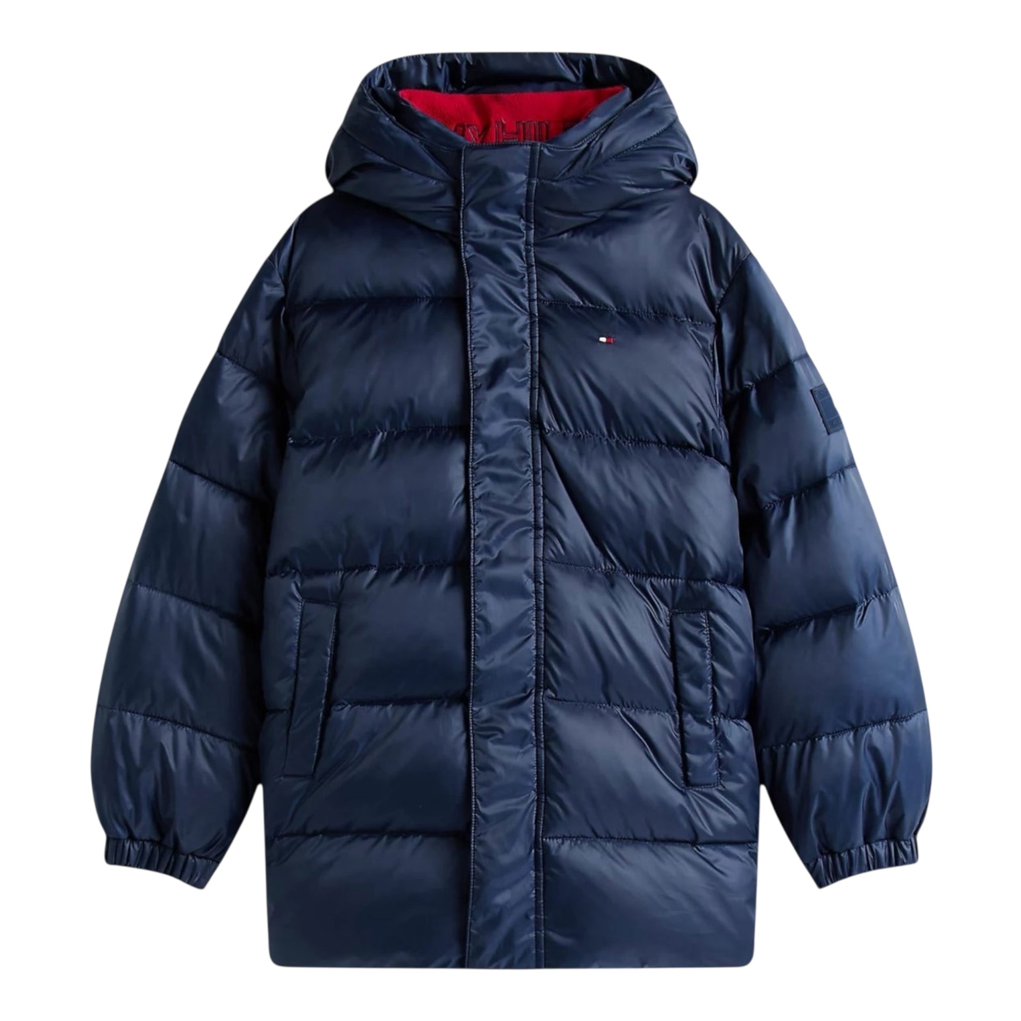 Tommy Hilfiger Giubbino tinta unita con Logo Blu per Bambino KB0KB010002 BLU TOMMY HILFIGER 