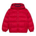Tommy Hilfiger Giubbino tinta unita con Cappuccio Rosso per Bambino KB0KB01009 ROSSO TOMMY HILFIGER 