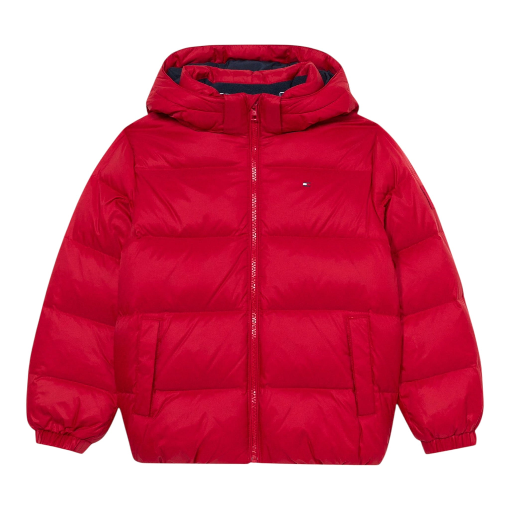 Tommy Hilfiger Giubbino tinta unita con Cappuccio Rosso per Bambino KB0KB01009 ROSSO TOMMY HILFIGER 