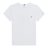 Tommy Hilfiger T-Shirt Girocollo tinta unita Bianco per Bambino KB0KB06879 BIANCO TOMMY HILFIGER 