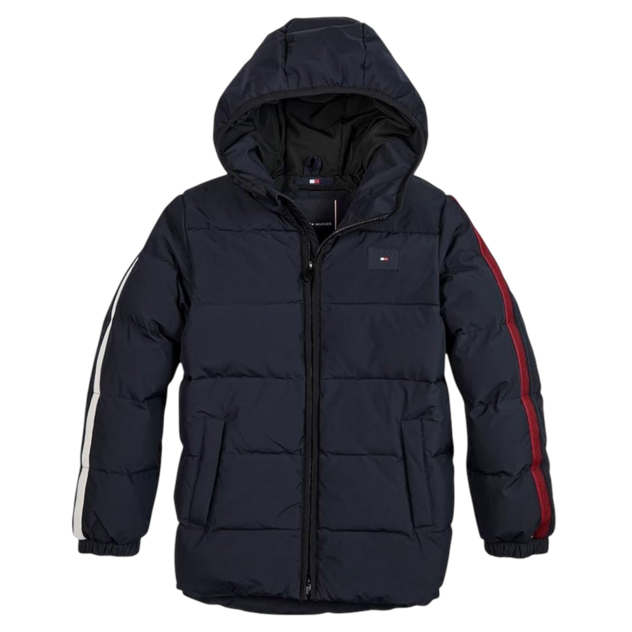 Tommy Hilfiger Giubbino tinta unita con Cappuccio Blu per Bambino KB0KB08338 BLU TOMMY HILFIGER 