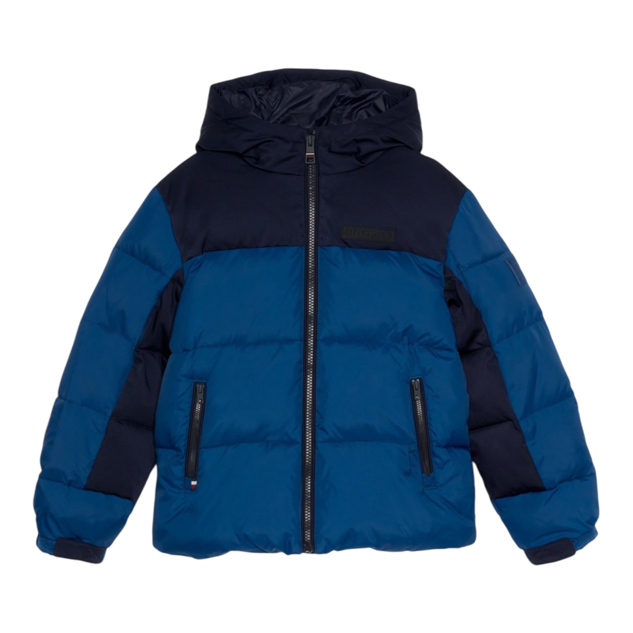 Tommy Hilfiger Giubbino tinta unita con Cappuccio Blu per Bambino KB0KB08785 BLU TOMMY HILFIGER 