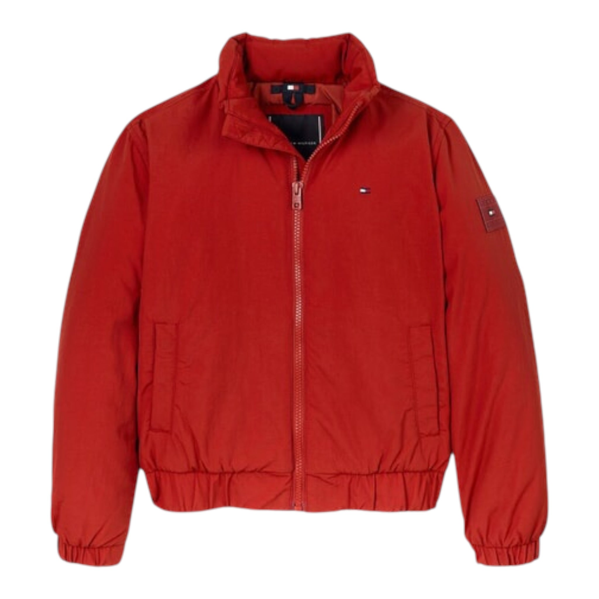Tommy Hilfiger Giubbino tinta unita con Zip Rosso per Neonato KB0KB09093 ROSSO TOMMY HILFIGER 