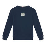 Tommy Hilfiger Felpa tinta unita Girocollo con Stampa Blu per Neonato KB0KB09315X BLU TOMMY HILFIGER 