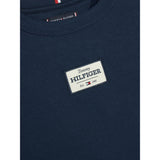 Tommy Hilfiger Felpa tinta unita Girocollo con Stampa Blu per Neonato KB0KB09315X BLU TOMMY HILFIGER 