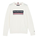 Tommy Hilfiger Maglia tinta unita con Stampa Panna per Bambino KB0KB09344 PANNA TOMMY HILFIGER 