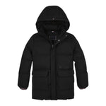 Tommy Hilfiger Giubbino tinta unita con Cappuccio Nero per Bambino KB0KB09401 NERO TOMMY HILFIGER 