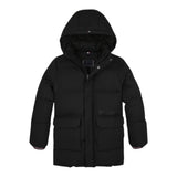 Tommy Hilfiger Giubbino tinta unita con Cappuccio Nero per Bambino KB0KB09401 NERO TOMMY HILFIGER 