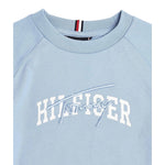 Tommy Hilfiger T-Shirt Girocollo tinta unita con Logo Azzurro per Neonato KB0KB09726 AZZURRO TOMMY HILFIGER 