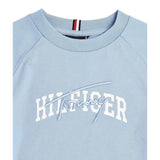 Tommy Hilfiger T-Shirt Girocollo tinta unita con Logo Azzurro per Neonato KB0KB09726 AZZURRO TOMMY HILFIGER 