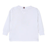 Tommy Hilfiger Shirt Girocollo tinta unita Bianco per Bambino KB0KB09846 BIANCO TOMMY HILFIGER 