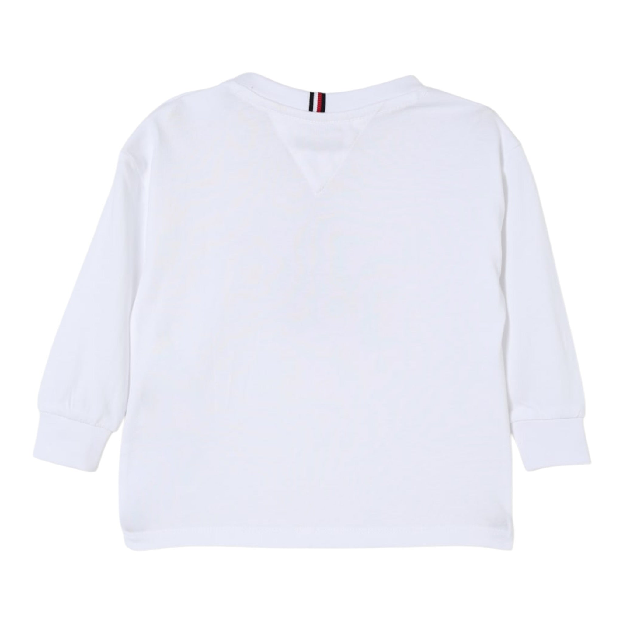 Tommy Hilfiger Shirt Girocollo tinta unita Bianco per Bambino KB0KB09846 BIANCO TOMMY HILFIGER 