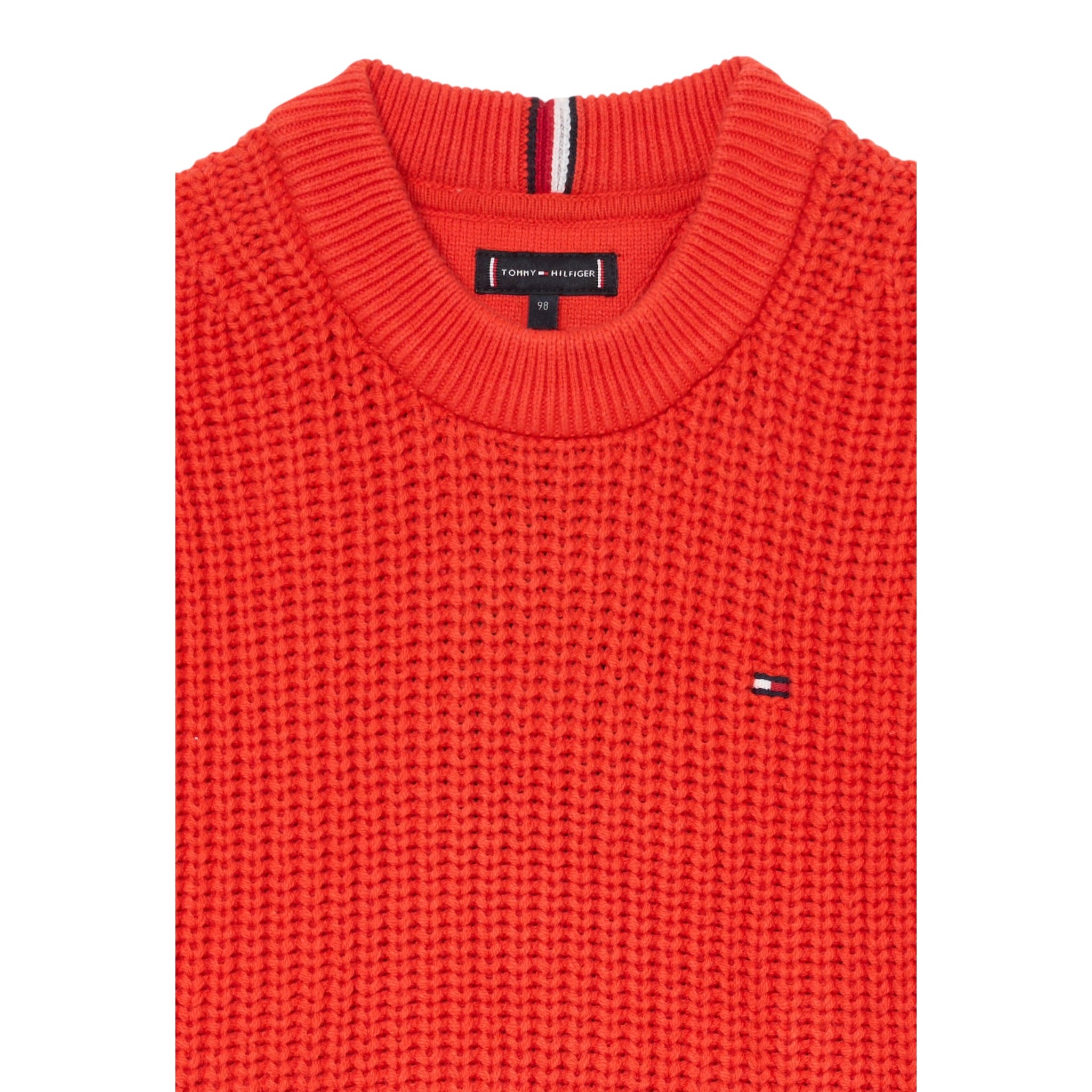 Tommy Hilfiger Maglia Girocollo tinta unita Fragola per Bambino KB0KB09908 FRAGOLA TOMMY HILFIGER 