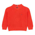 Tommy Hilfiger Maglia Girocollo tinta unita Fragola per Neonato KB0KB09908N FRAGOLA TOMMY HILFIGER 