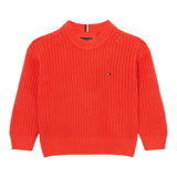 Tommy Hilfiger Maglia Girocollo tinta unita Fragola per Neonato KB0KB09908N FRAGOLA TOMMY HILFIGER 