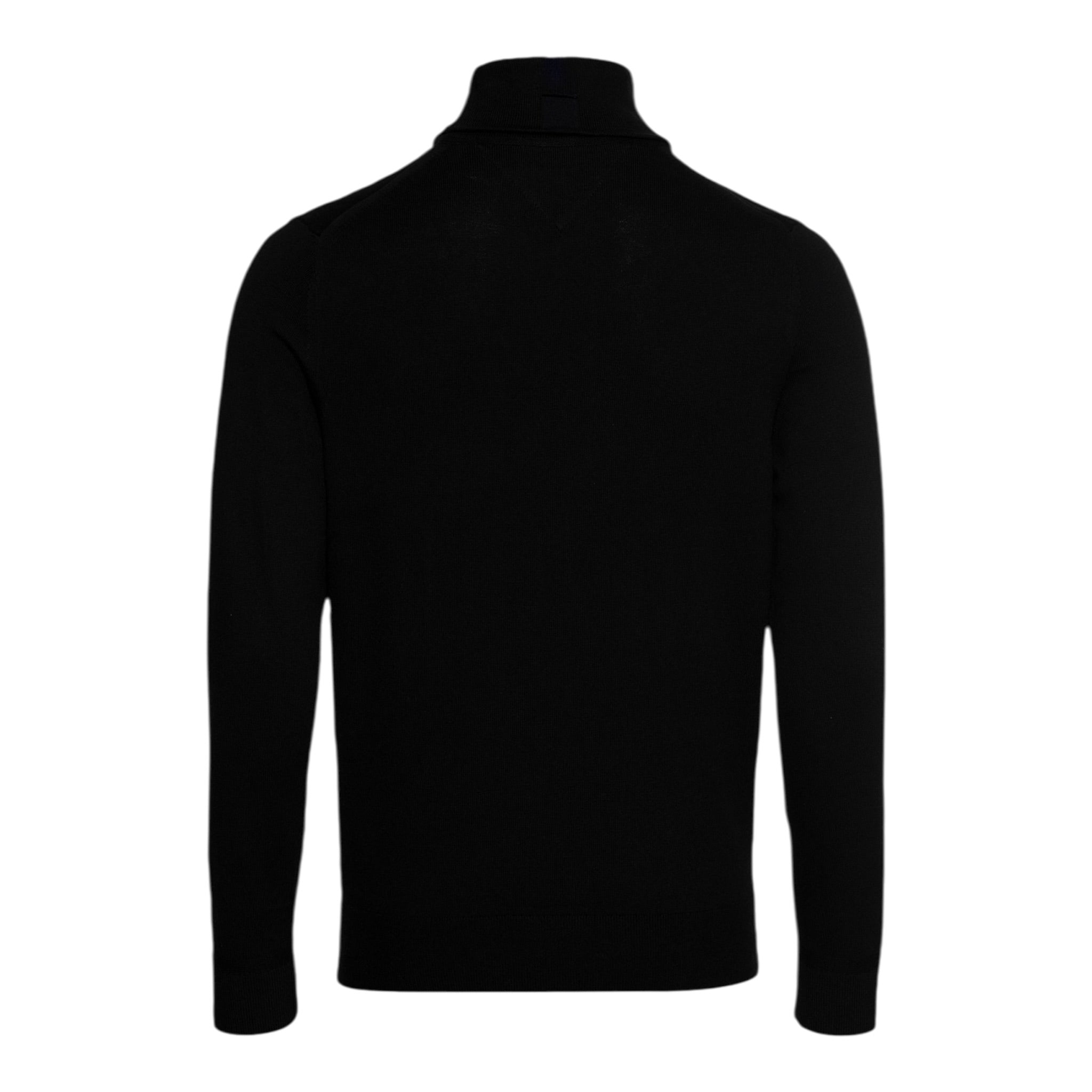 Tommy Hilfiger Maglia Collo Alto tinta unita con Logo Nero per Bambino KB0KB09966 NERO TOMMY HILFIGER 