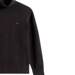 Tommy Hilfiger Maglia Collo Alto tinta unita con Logo Nero per Bambino KB0KB09966 NERO TOMMY HILFIGER 