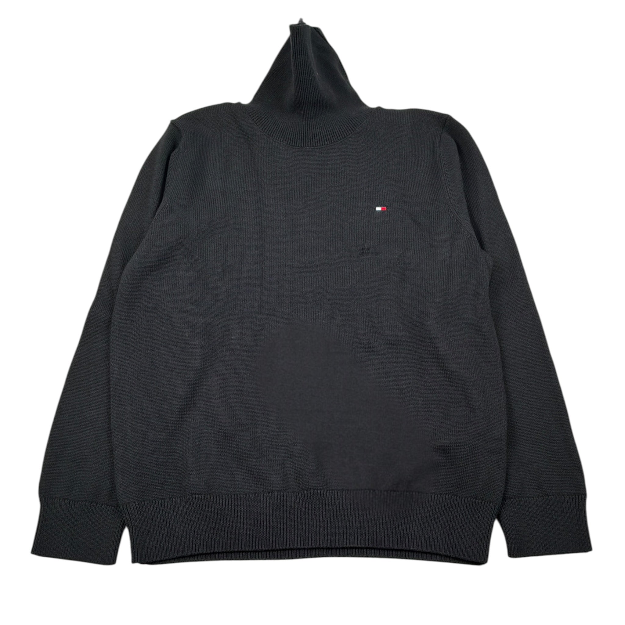Tommy Hilfiger Maglia Collo Alto tinta unita Nero per Bambino KB0KB09976X NERO TOMMY HILFIGER 
