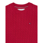 Tommy Hilfiger Maglia Girocollo tinta unita Fuxia per Bambina KG0KG08848 FUXIA TOMMY HILFIGER 
