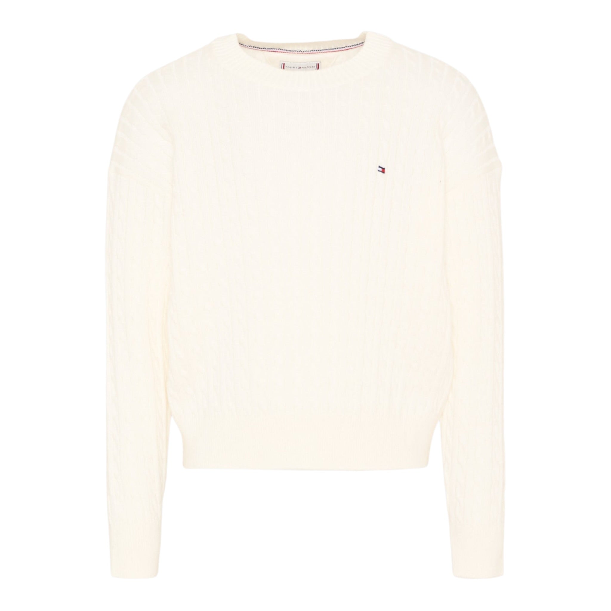 Tommy Hilfiger Maglia Girocollo tinta unita Beige per Neonato KN0KN01962 BEIGE TOMMY HILFIGER 