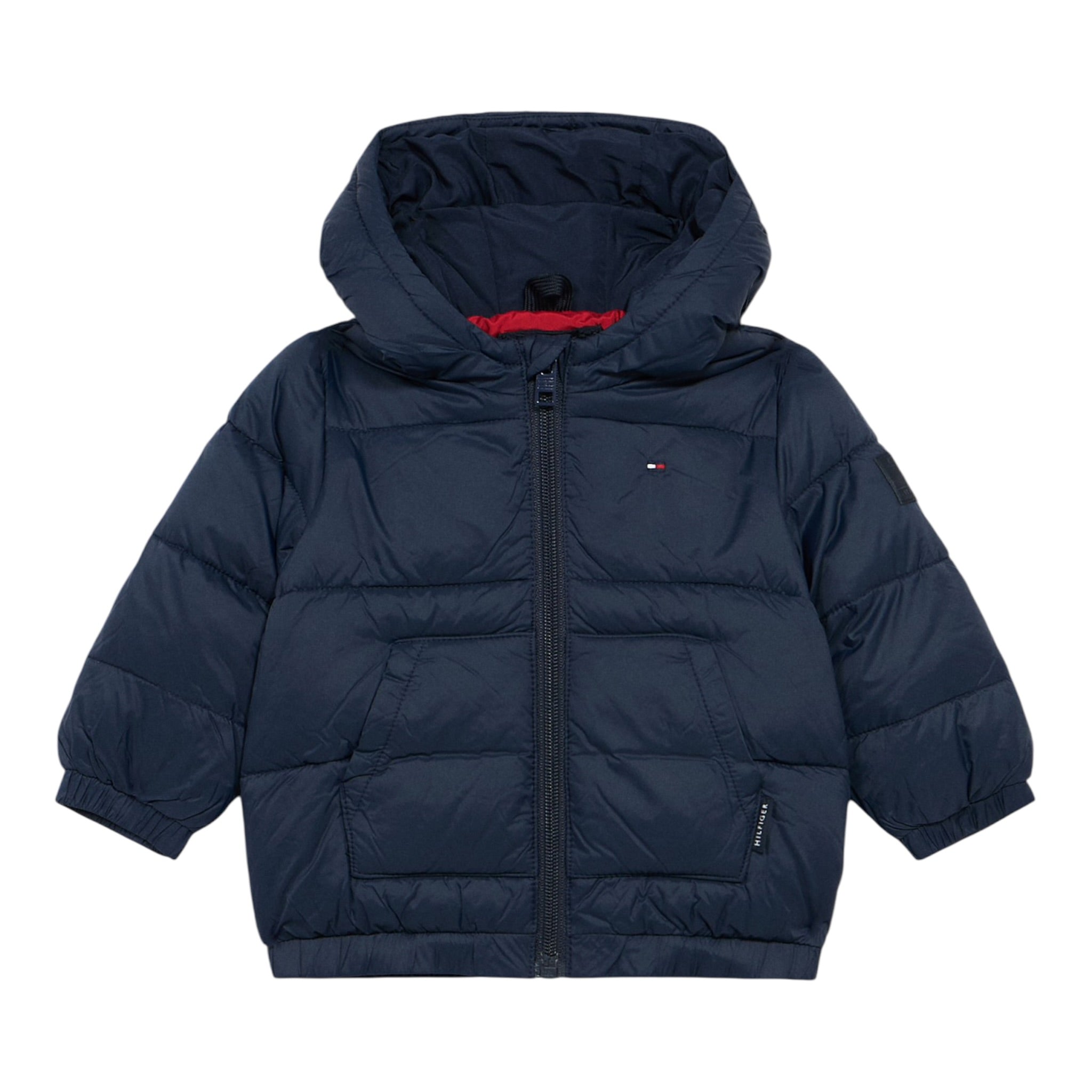 Tommy Hilfiger Giubbino tinta unita con Cappuccio Blu per Neonato KN0KN02061 BLU TOMMY HILFIGER 