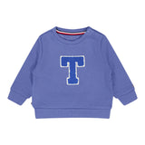 Tommy Hilfiger Felpa Chiusa Girocollo con Logo Blu per Neonato KN0KN02071TB BLU TOMMY HILFIGER 