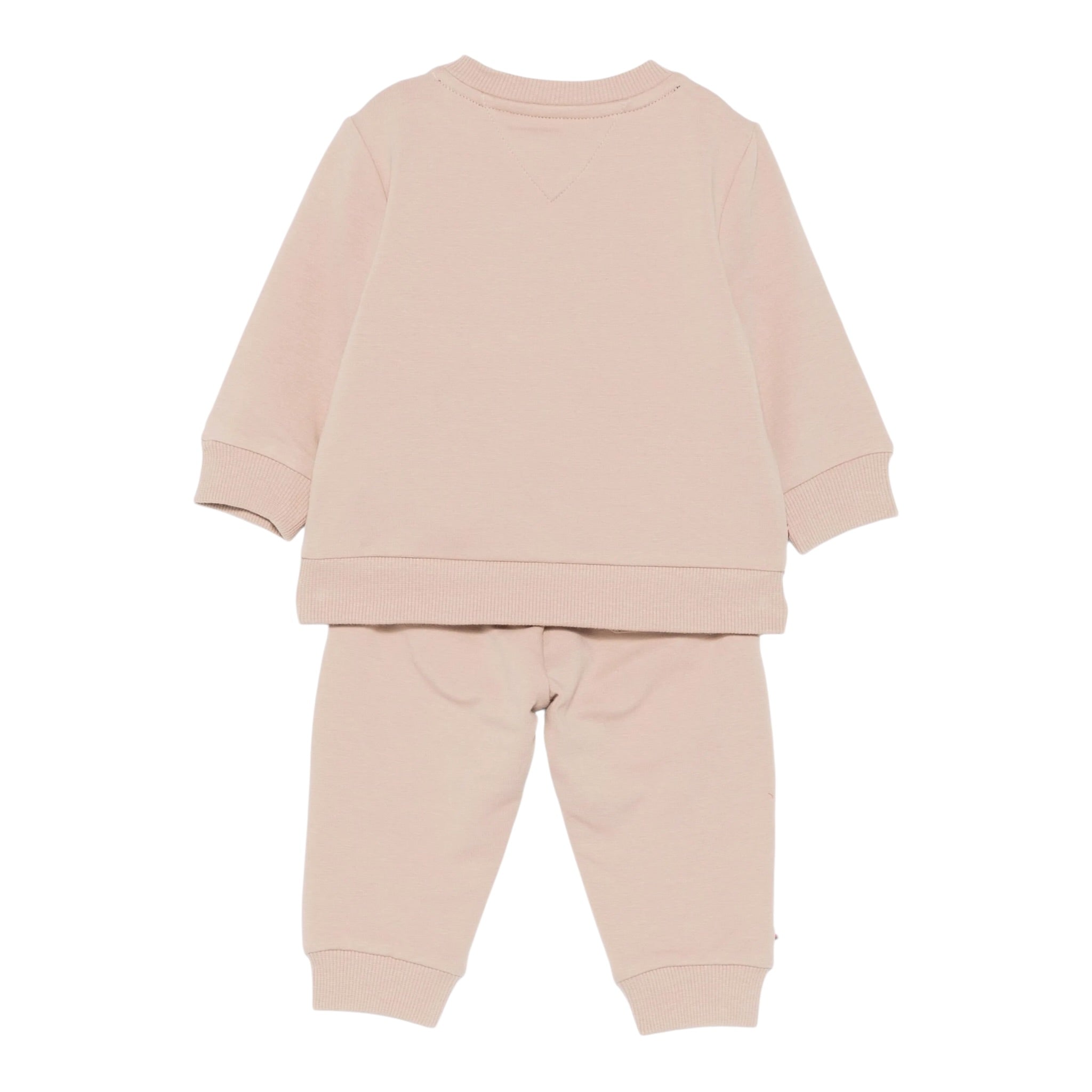 Tommy Hilfiger Completo 2 Pezzi Felpa-Pantalone tinta unita Beige per Neonato KN0KN02109X BEIGE TOMMY HILFIGER 