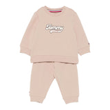 Tommy Hilfiger Completo 2 Pezzi Felpa-Pantalone tinta unita Beige per Neonato KN0KN02109X BEIGE TOMMY HILFIGER 