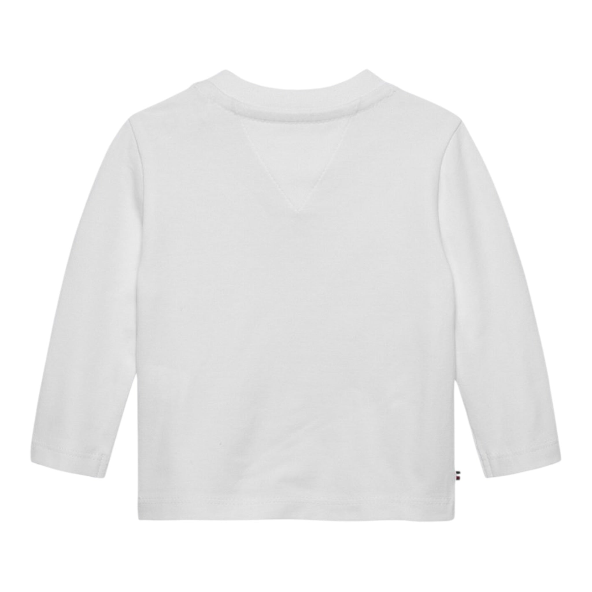 Tommy Hilfiger Shirt Girocollo tinta unita Bianco per Neonato KN0KN02128X BIANCO TOMMY HILFIGER 