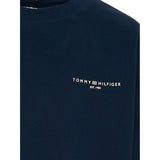 Tommy Hilfiger Felpa tinta unita Girocollo con Stampa Blu per Bambino KS0KS00640 BLU TOMMY HILFIGER 