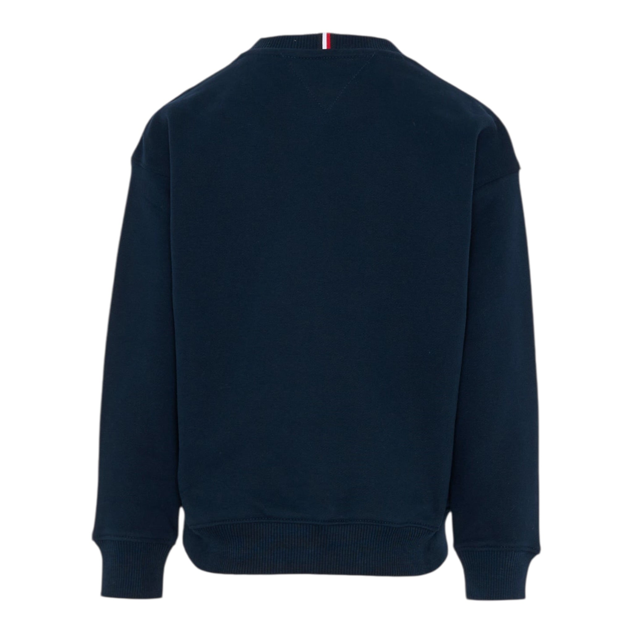 Tommy Hilfiger Felpa tinta unita Girocollo con Stampa Blu per Neonato KS0KS00640N BLU TOMMY HILFIGER 