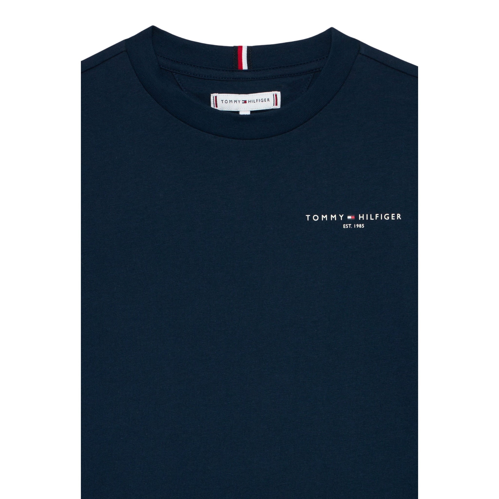 Tommy Hilfiger Shirt Girocollo tinta unita Blu per Neonato KS0KS00655XXN BLU TOMMY HILFIGER 