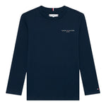 Tommy Hilfiger Shirt Girocollo tinta unita Blu per Neonato KS0KS00655XXN BLU TOMMY HILFIGER 