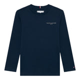 Tommy Hilfiger Shirt Girocollo tinta unita Blu per Neonato KS0KS00655XXN BLU TOMMY HILFIGER 