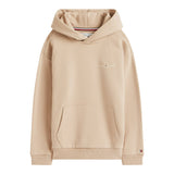 Tommy Hilfiger Felpa Chiusa con Cappuccio tinta unita Beige per Bambino KS0KS00660 BEIGE TOMMY HILFIGER 