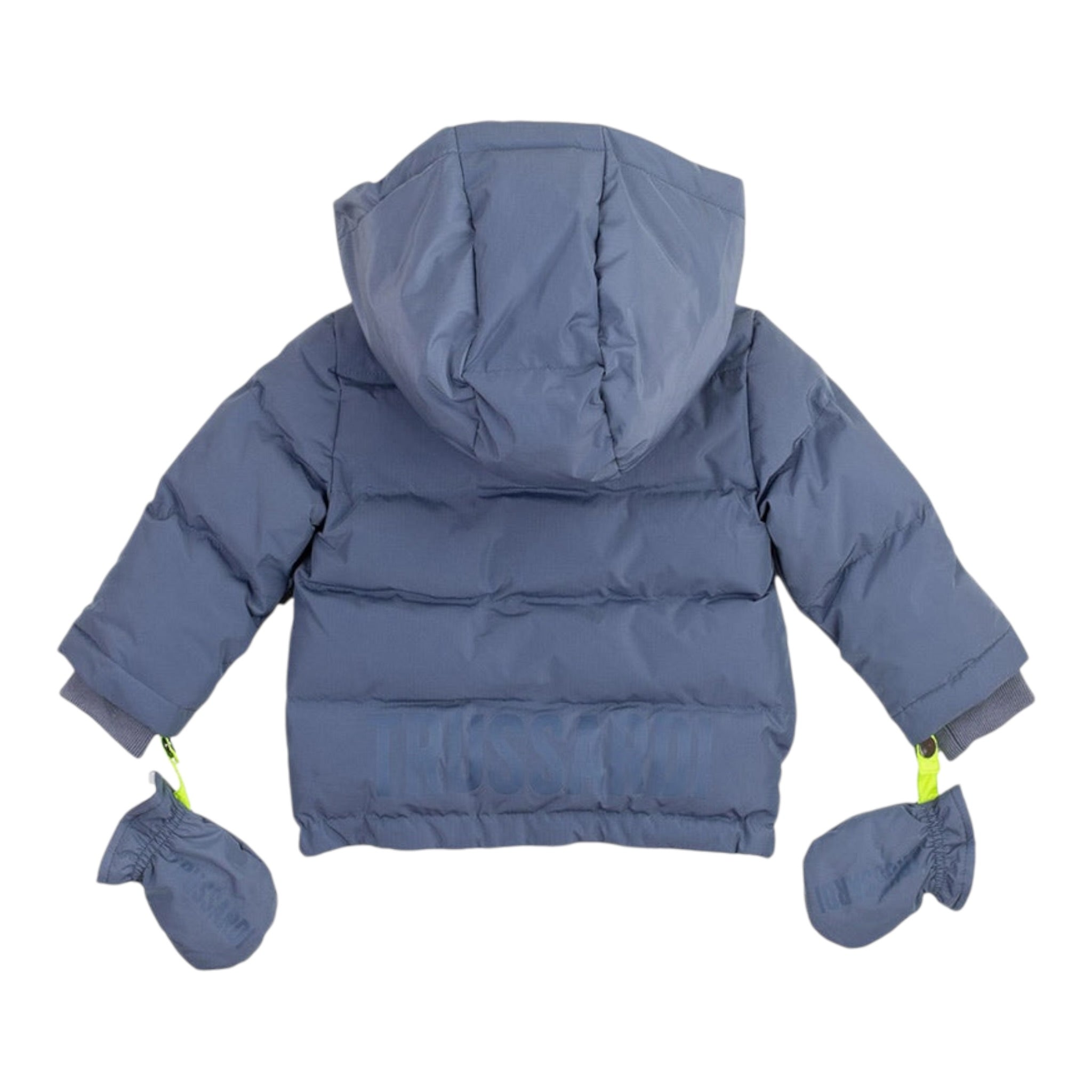Trussardi Giubbino tinta unita con Cappuccio E Guanti Celeste per Neonato BUK0NG CELESTE TRUSSARDI 