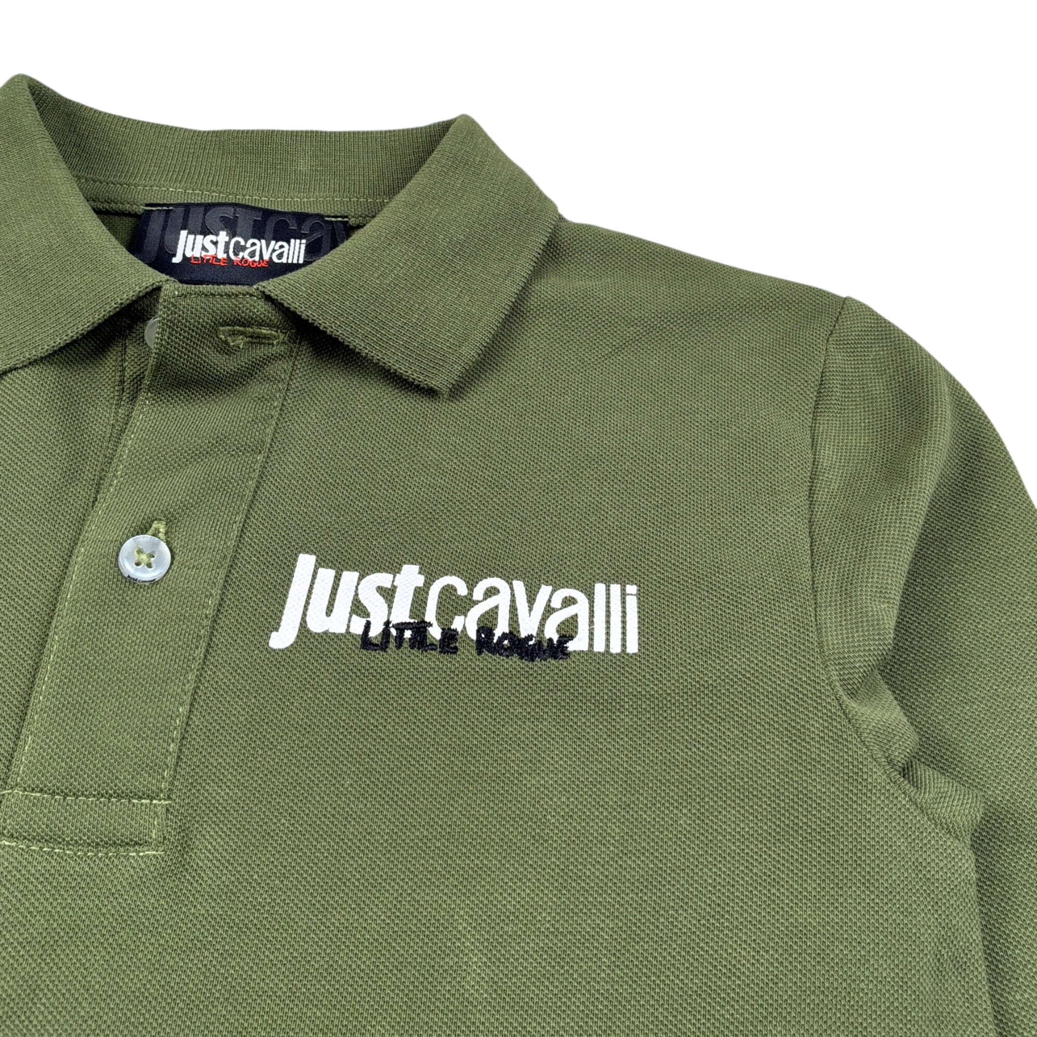 Trussardi Polo Manica Lunga tinta unita con Logo Verde per Bambino JBA26154PO VERDE TRUSSARDI 